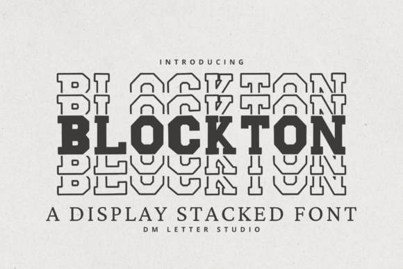 Blockton Stacked: A Bold Display Font for Digital Impact
