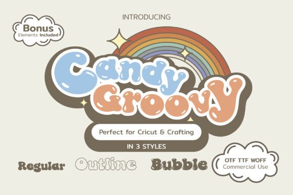 Candy Groovy: A Retro Bubble Font for Editorial Charm