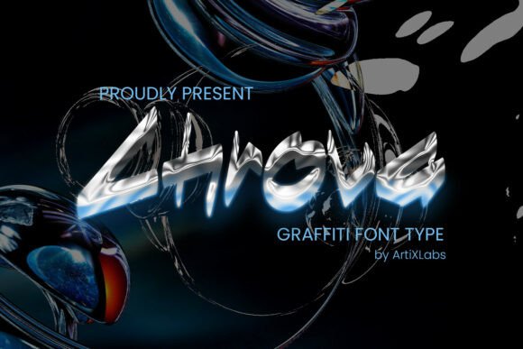 Chrova: A Cyber-Tech Display Font with Chrome Elegance