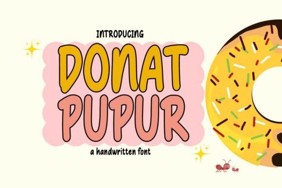 Donat Pupur Font: A Sweet, Bold Display Typeface for Small Business Branding