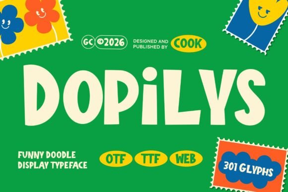 Dopilys: A Playful Display Typeface That Makes Kids’ Campaigns Instantly Recognizable