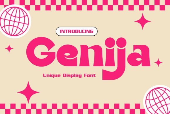 Genija: A Playful Display Typeface for Bold Brand Identities