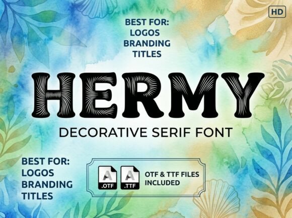 Hermy: A Sleek Display Font for Coastal Sophistication