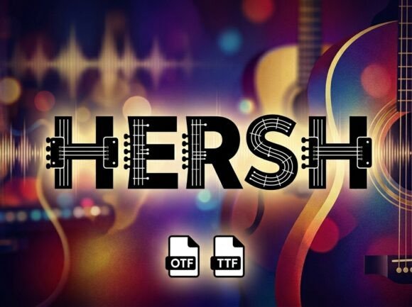 Hersh: A Bold Display Font for Handmade Labels & Printables
