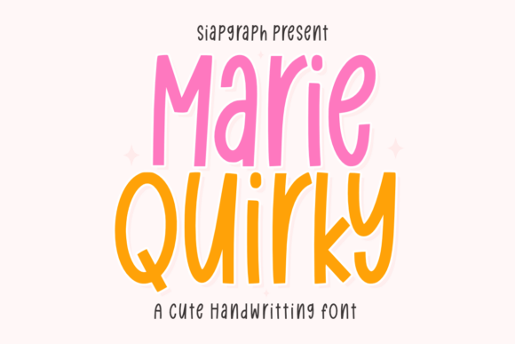 Marie Quirky: A Playful Display Font That Feels Like Hand-Drawn Charm