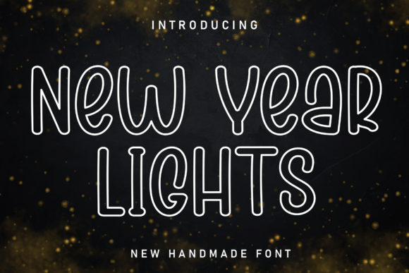 New Year Lights: A Festive Display Font for Campaign Headlines