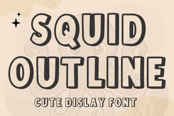 Squid Outline: A Playful Display Font That Builds Brand Trust
