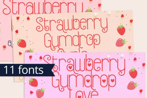 Strawberry Gumdrop Font: A Playful Display Typeface for Handmade Creators