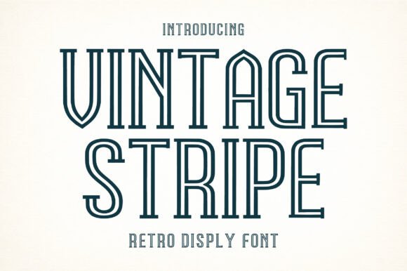 Vintage Stripe: A Bold Display Font for Digital Branding
